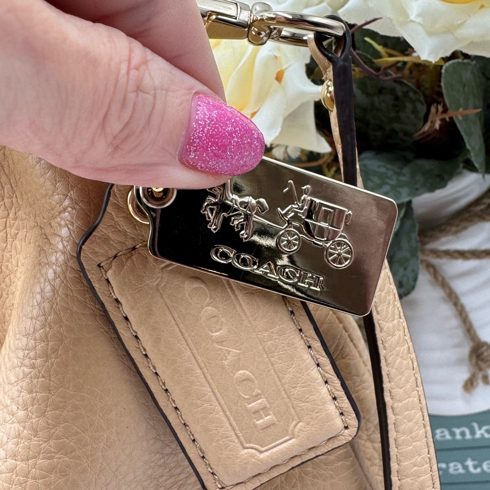 Coach Madison Italian Pebbled Leather Hobo in a tan color 2013 - Picture 9 of 14